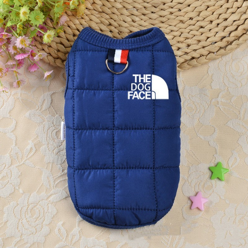 Pet dog clothing winter cotton dog vest jacket
