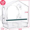 House-shaped Plastic Acrylic Bird Feeder, Acrylic Pet Bird Feeding Container