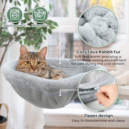 Portable Clip On Foldable Cat Plush Bed