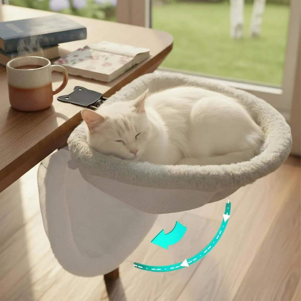 Portable Clip On Foldable Cat Plush Bed