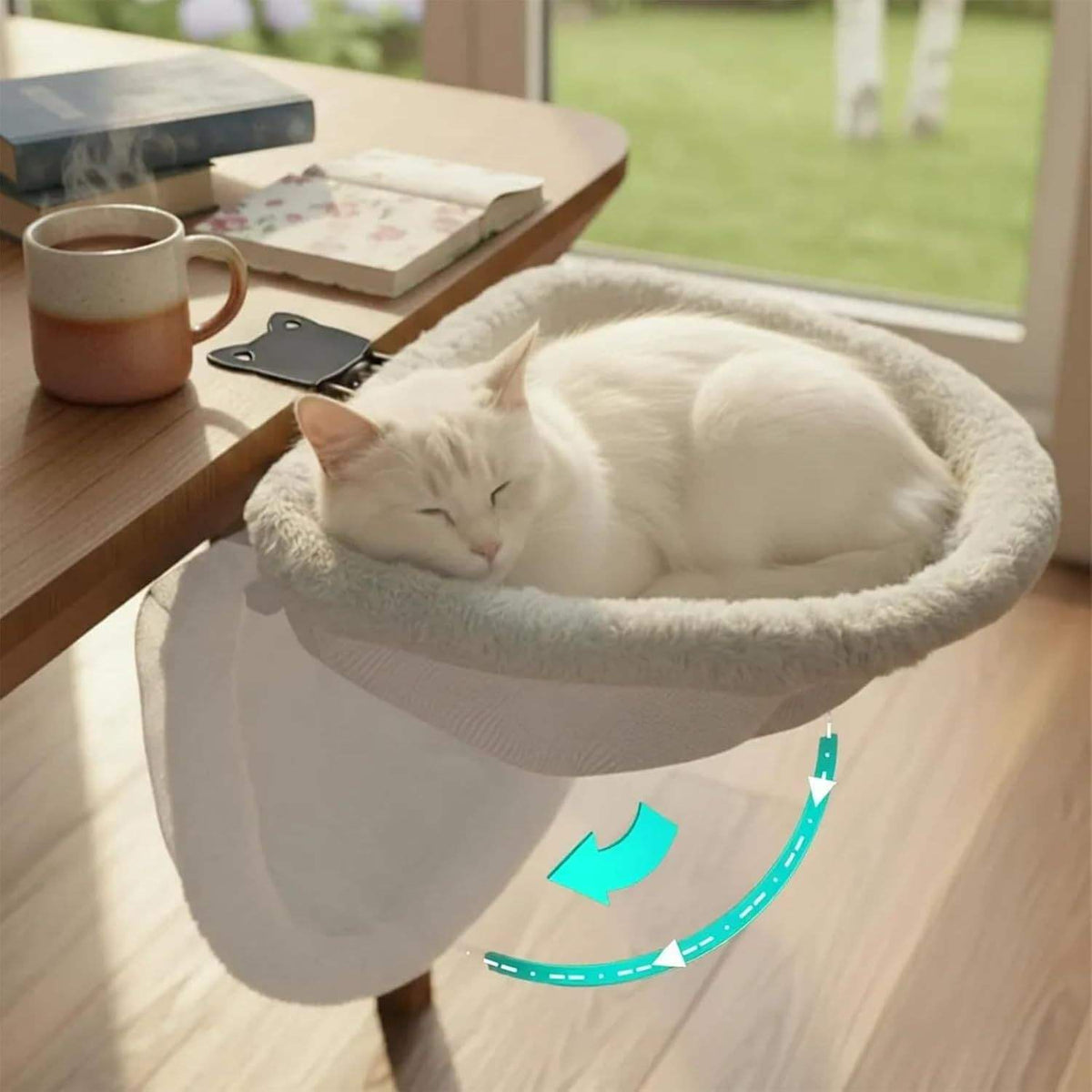 Portable Clip On Foldable Cat Plush Bed